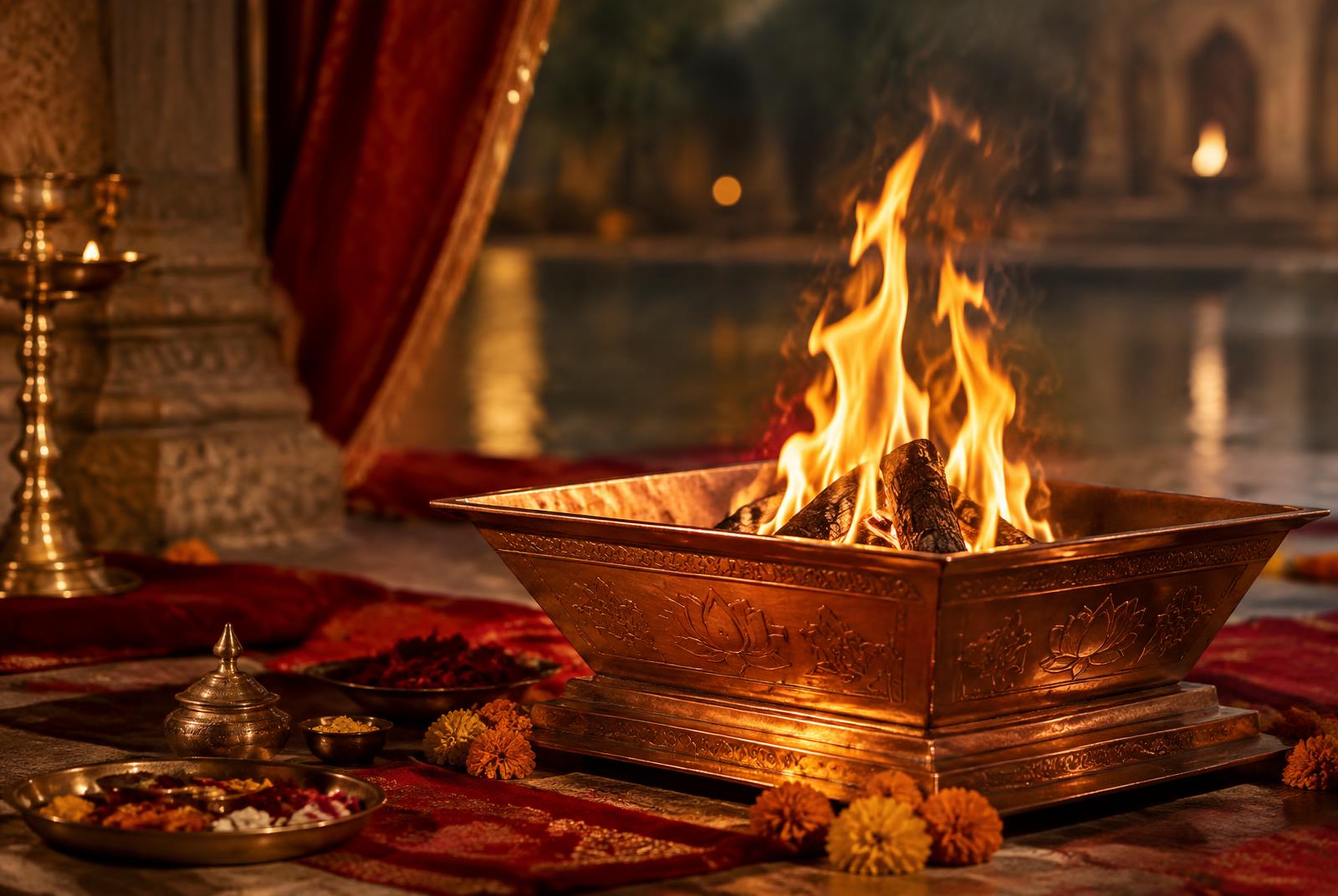 Traditional Yagya fire ceremony